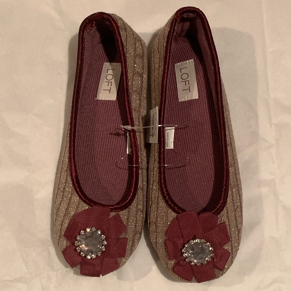 Ann Taylor Loft Knit Ballet Slippers